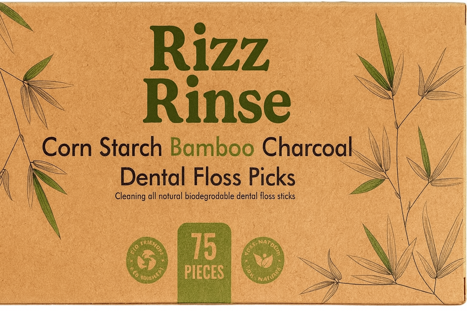 Natural Dental Floss Picks