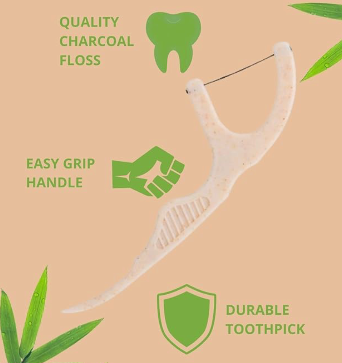 Natural Dental Floss Picks